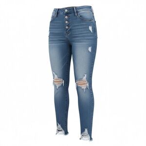 Altar’d State Distressed Stretch Button‑Fly Jeans – Size 31